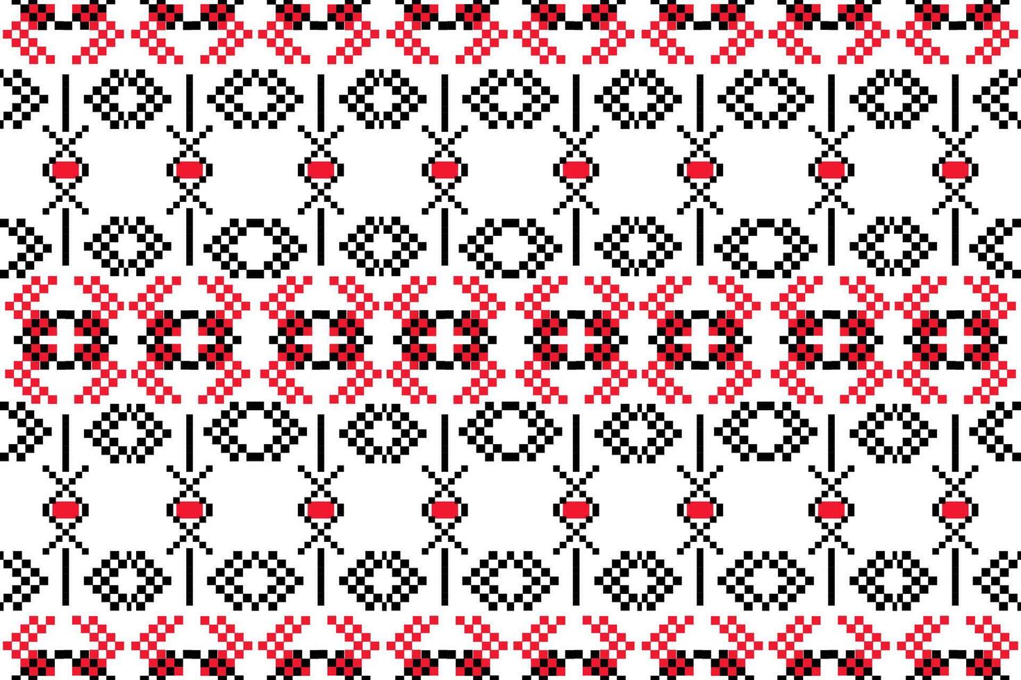 White and black pixel art fabric seamless pattern vector