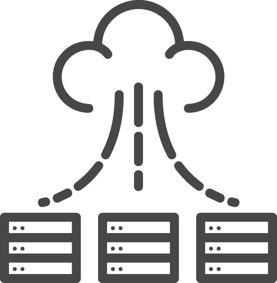 Cloud  icon symbol vector image. Illustration of the hosting storage design image
