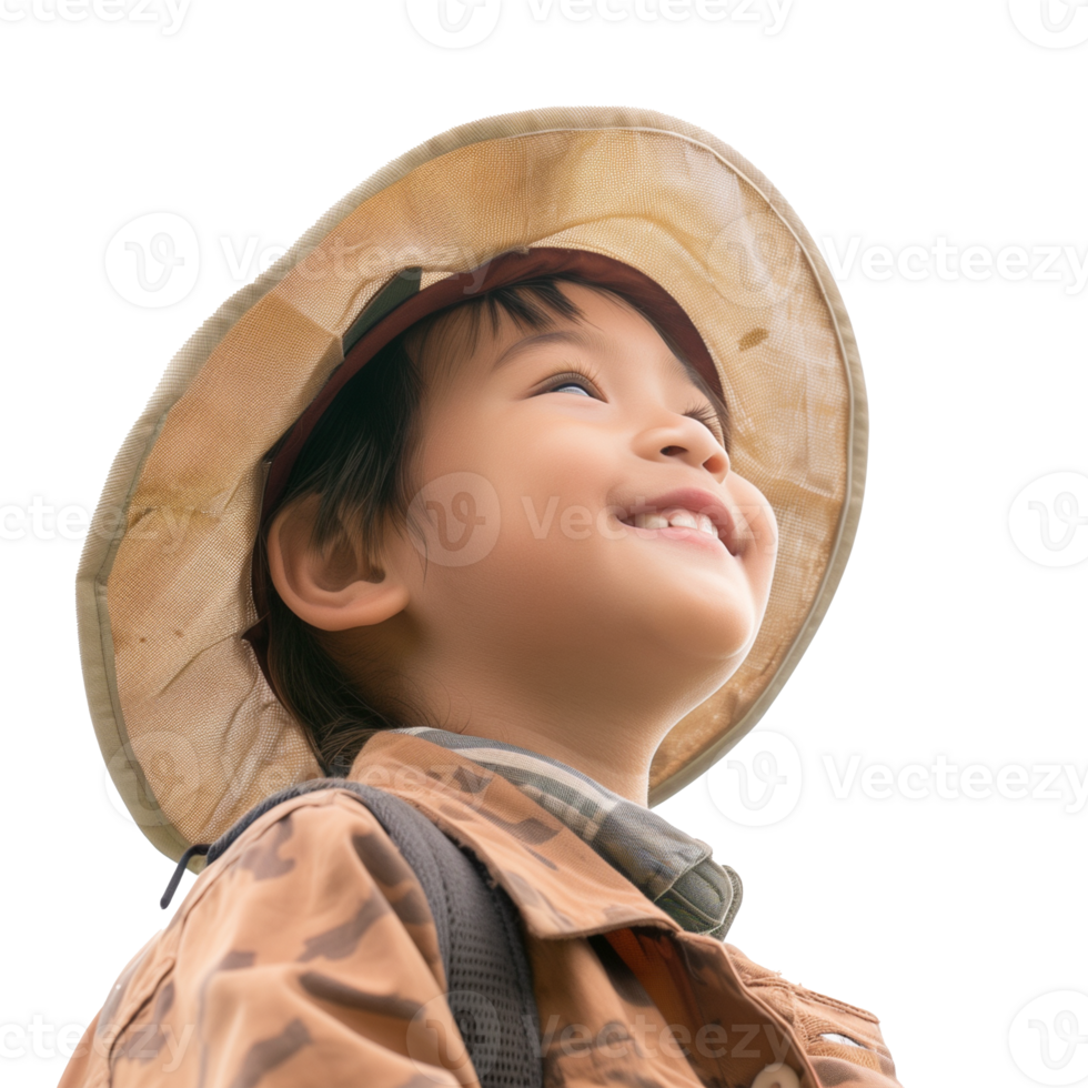 AI generated Adventurous person in a hat on transparent background png