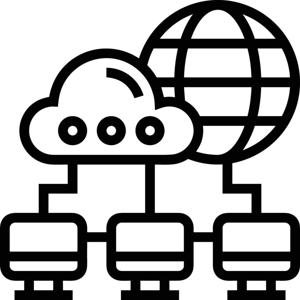 Cloud  icon symbol vector image. Illustration of the hosting storage design image