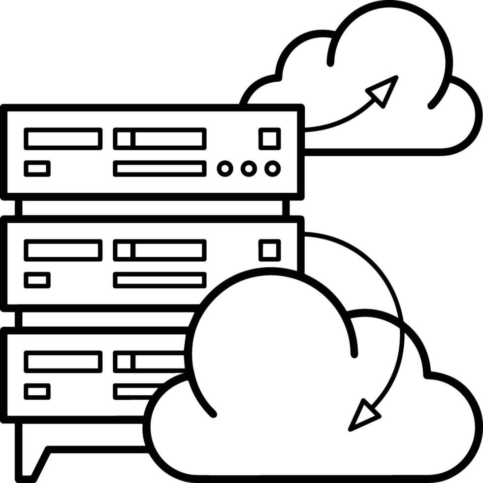 Cloud  icon symbol vector image. Illustration of the hosting storage design image