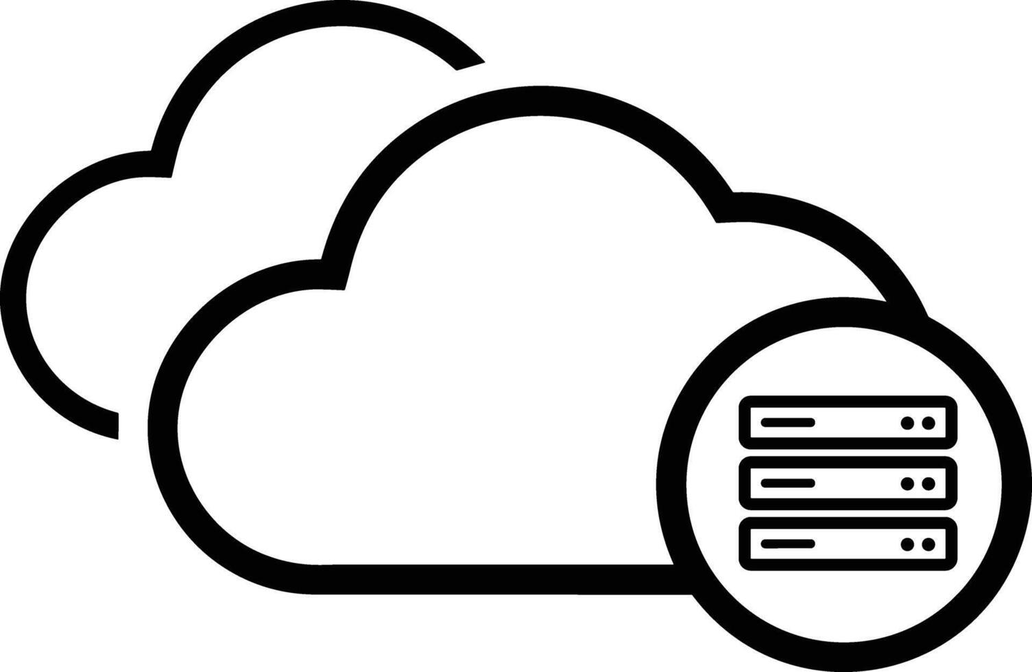 Cloud  icon symbol vector image. Illustration of the hosting storage design image