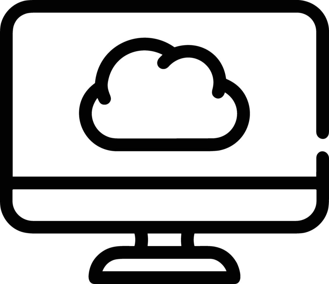 nube icono símbolo vector imagen. ilustración de el hospedaje almacenamiento diseño imagen