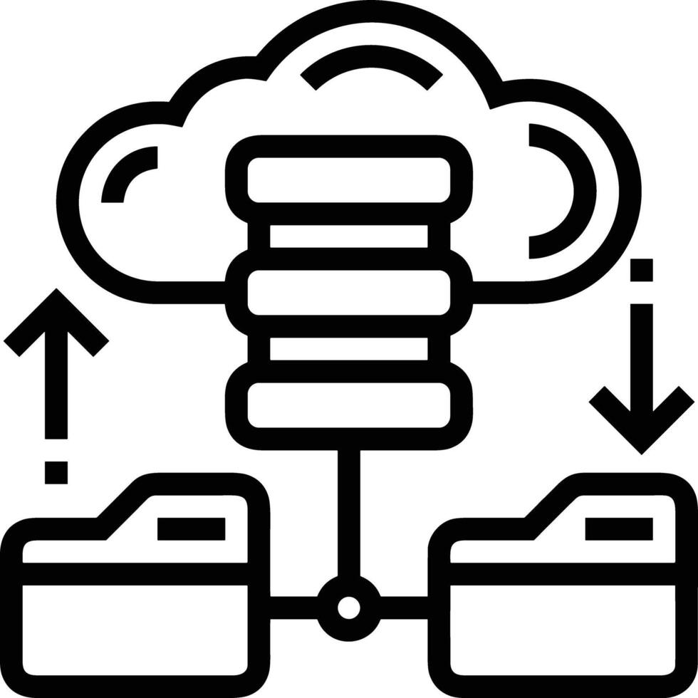 Cloud  icon symbol vector image. Illustration of the hosting storage design image