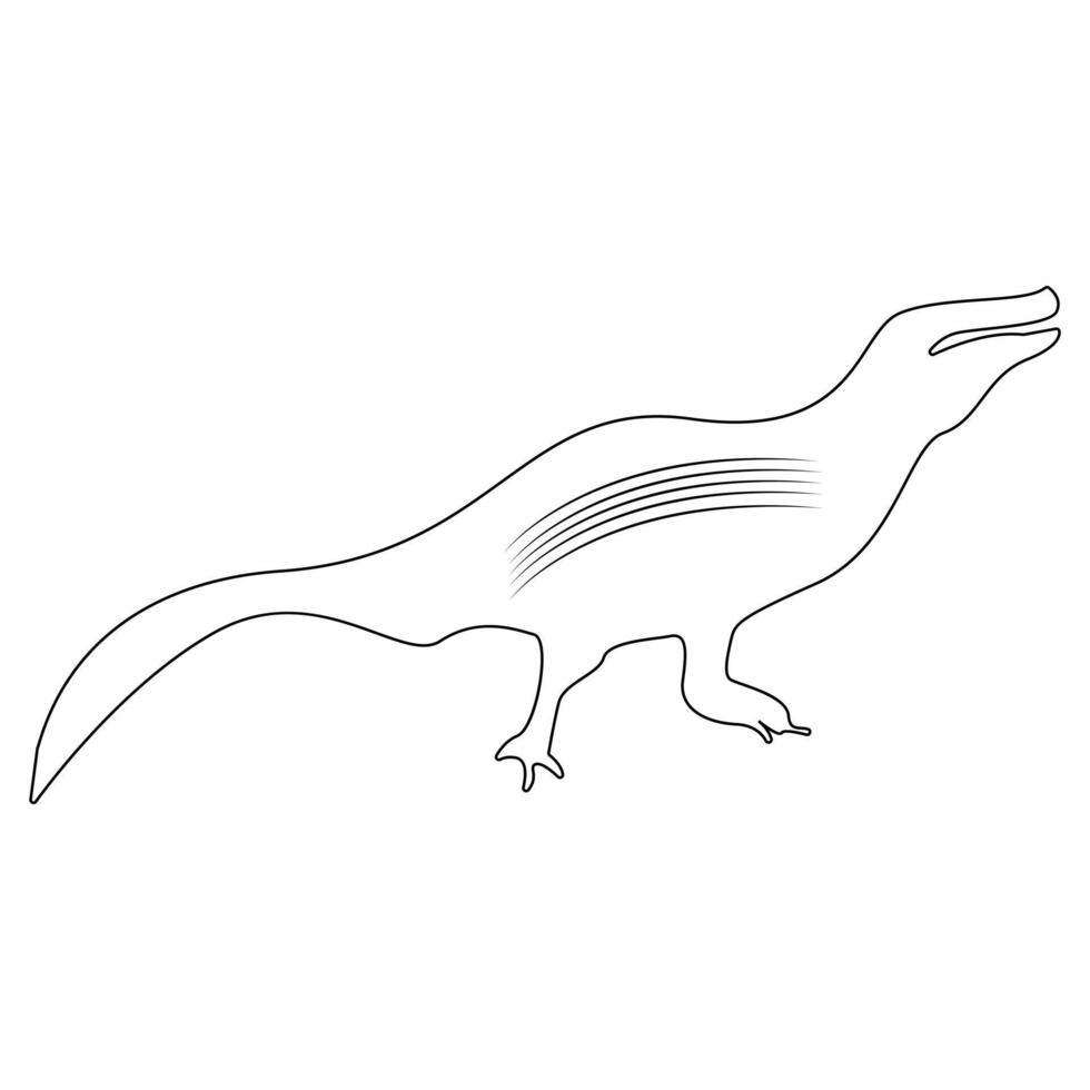 Dinosaur Continuous one line drawing illustration art vector design