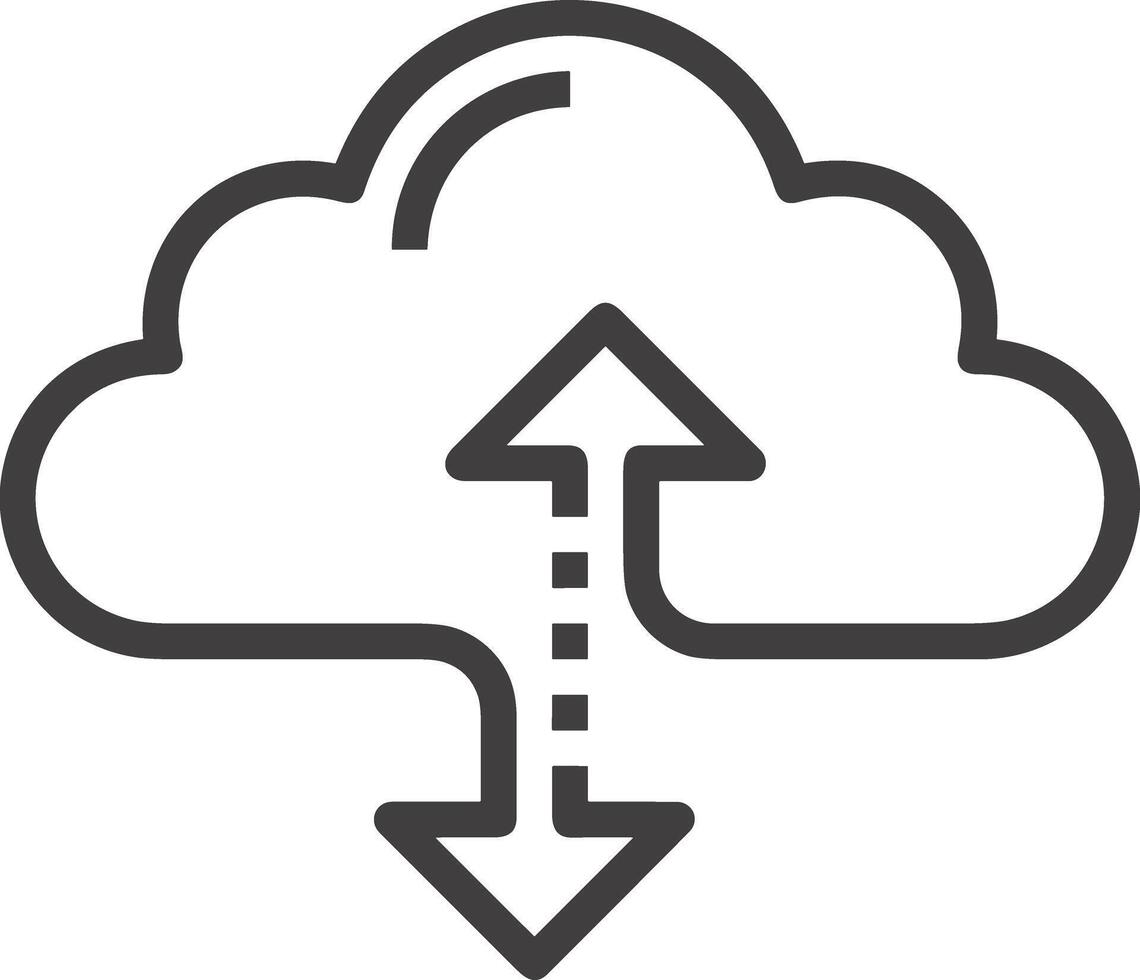 Cloud  icon symbol vector image. Illustration of the hosting storage design image