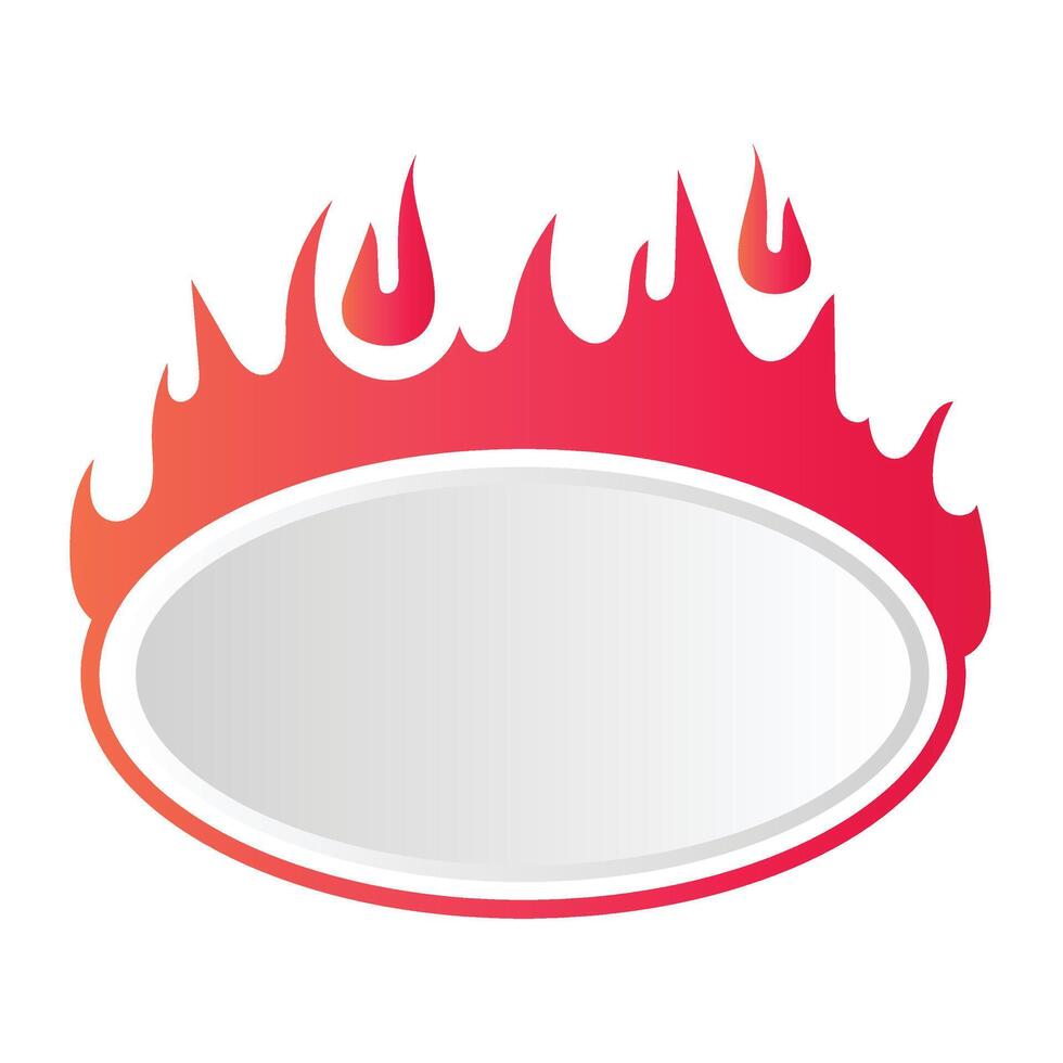 Modern Gradient Fire Frame vector
