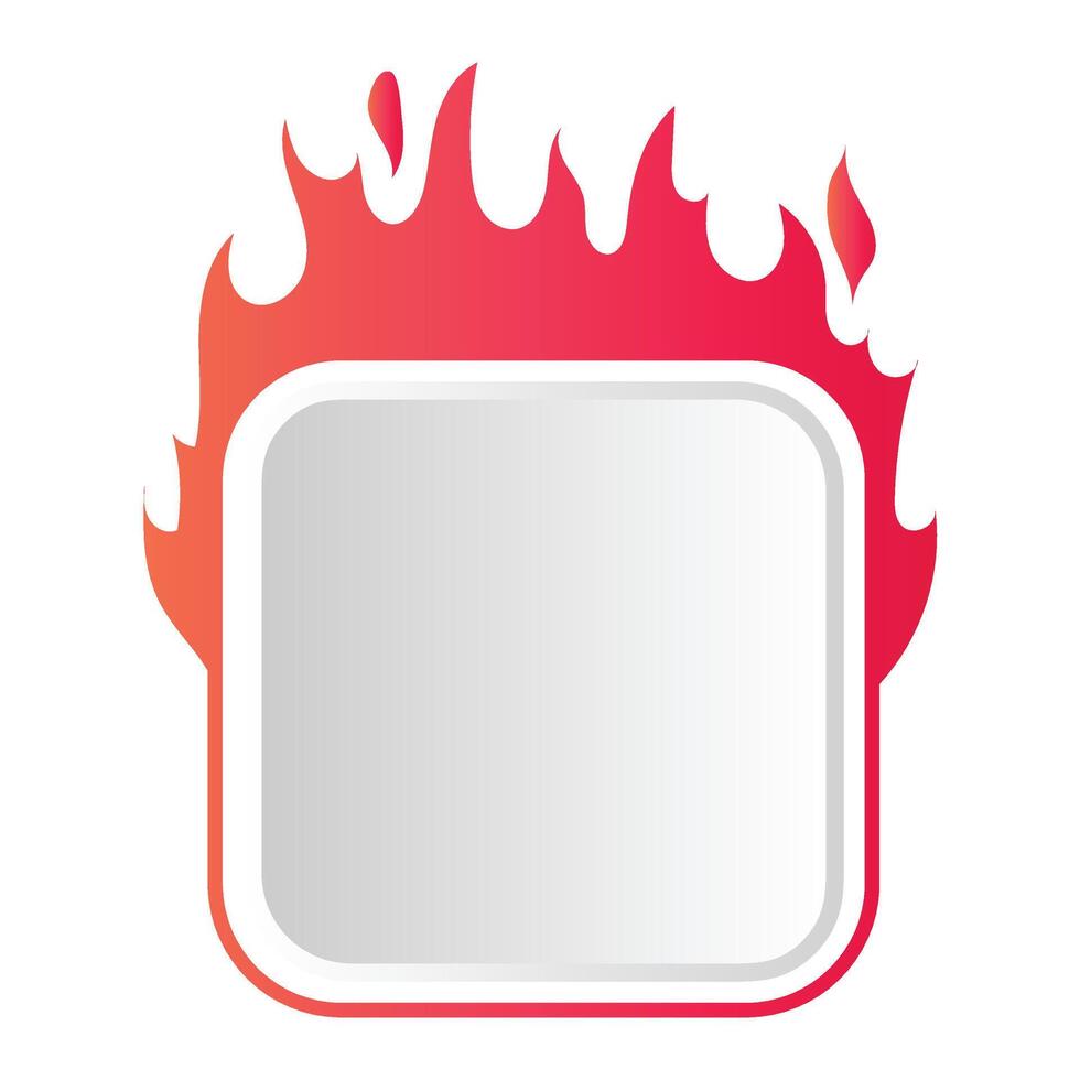 Modern Gradient Fire Frame vector