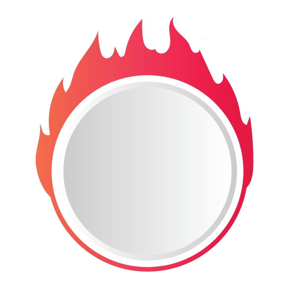 Modern Gradient Fire Frame vector
