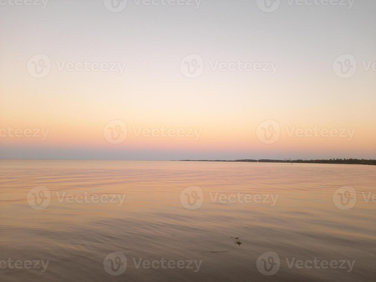 amazing sunset over the sea photo