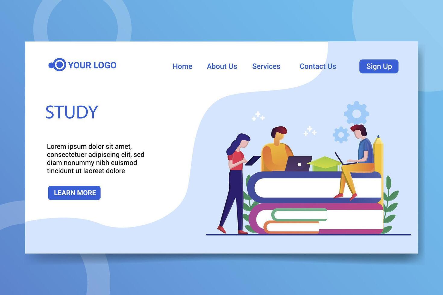 Study People Illustration vector