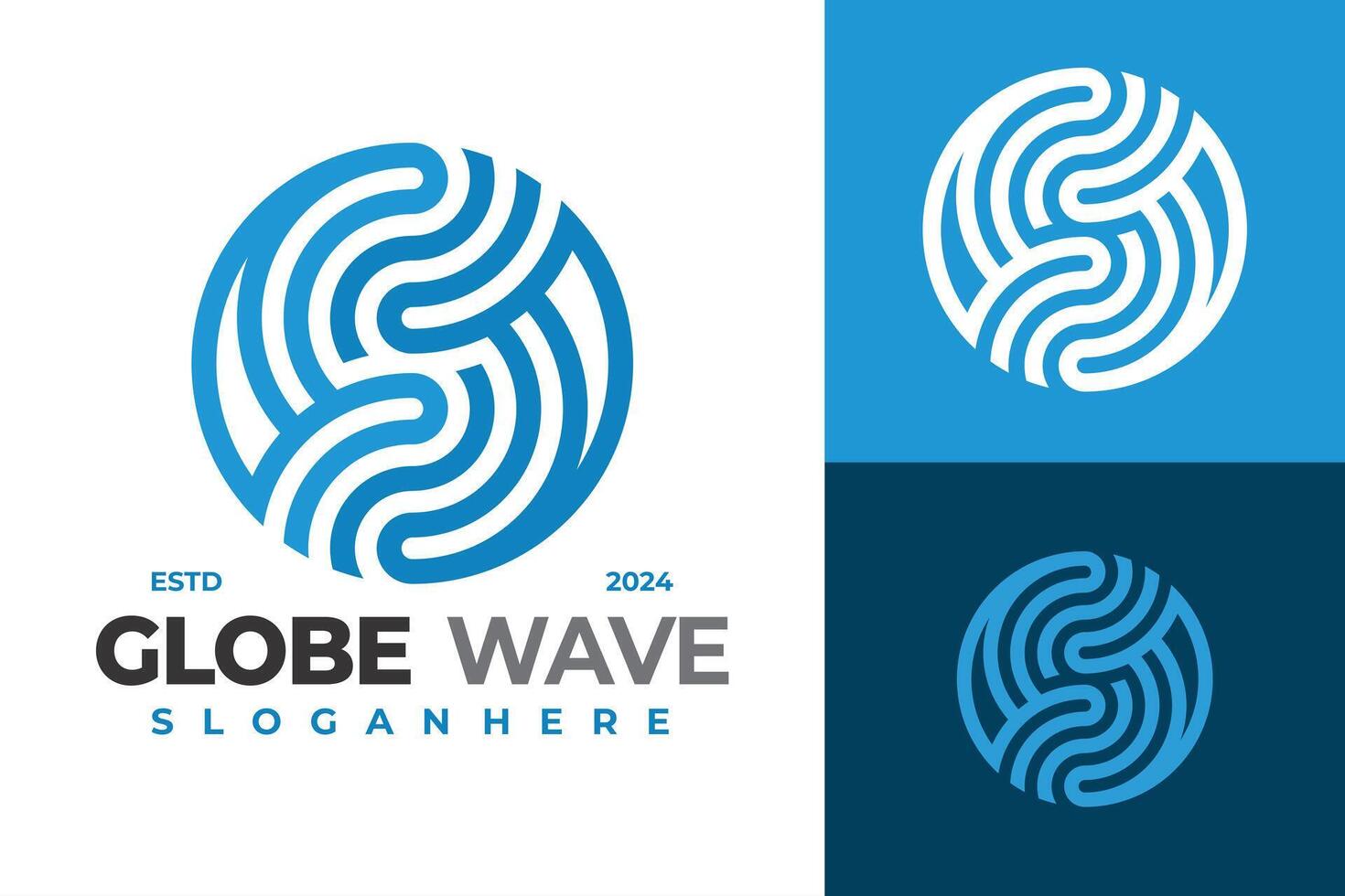 letra s globo olas logo diseño vector símbolo icono ilustración