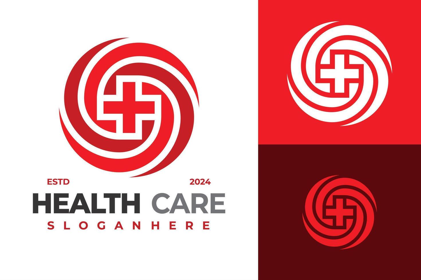 salud cuidado médico logo diseño vector símbolo icono ilustración