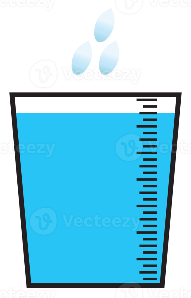 Regen Spur Zeichnung von das Menge von Wasser im ein Glas Wasser Tiefe png