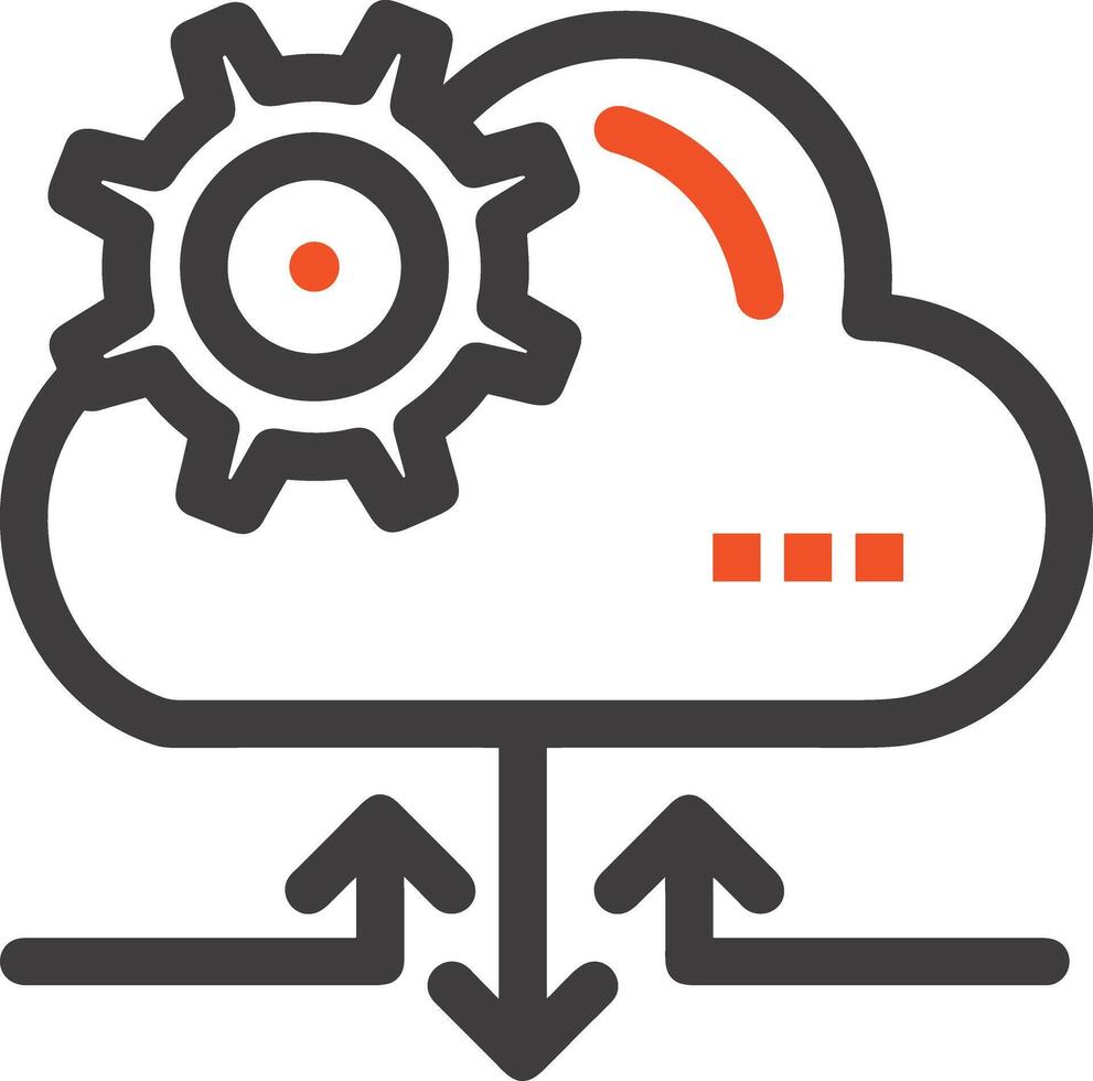 Cloud  icon symbol vector image. Illustration of the hosting storage design image