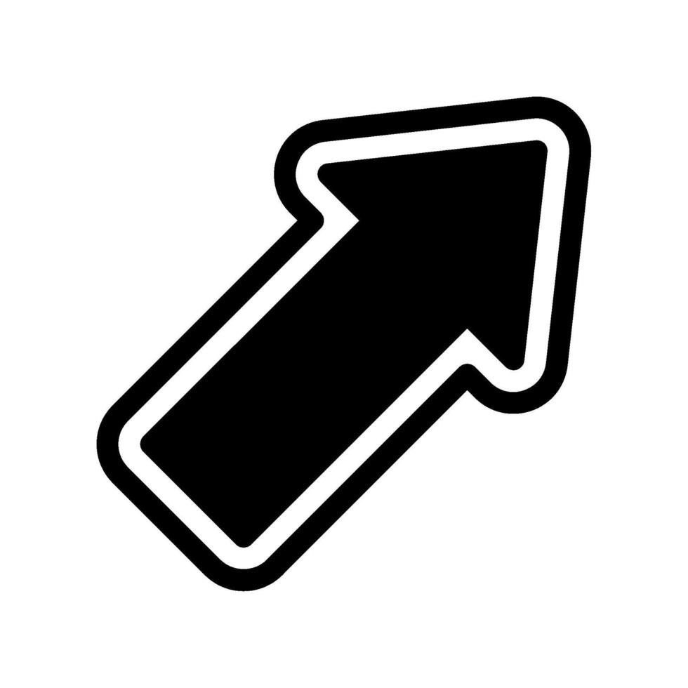 Diagonal arrow vector icon illustration