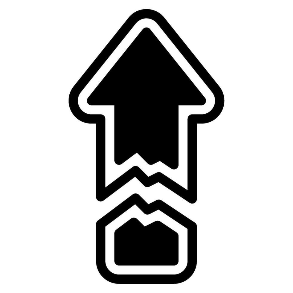 Broken arrow vector icon illustration