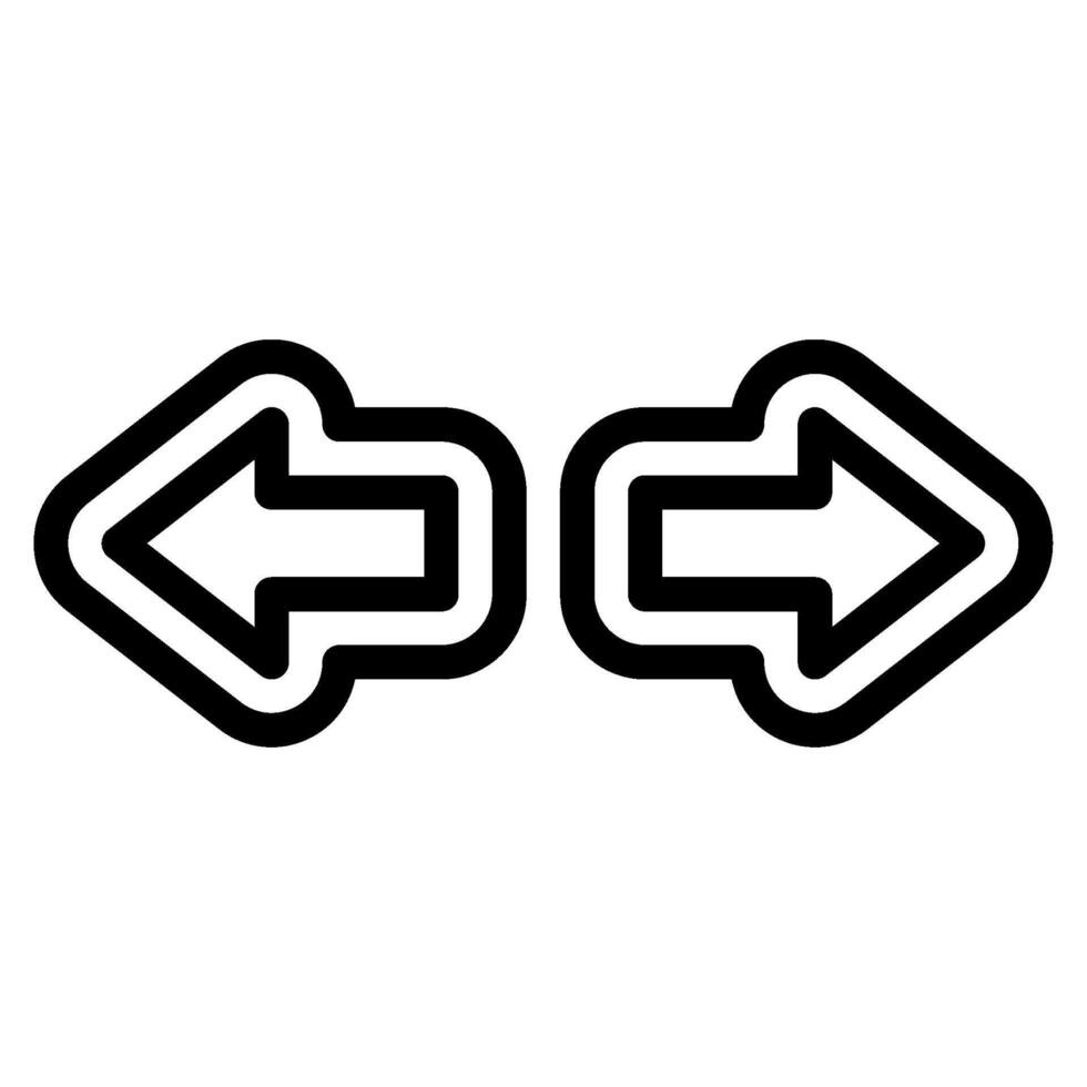 Thick arrow vector icon illustration