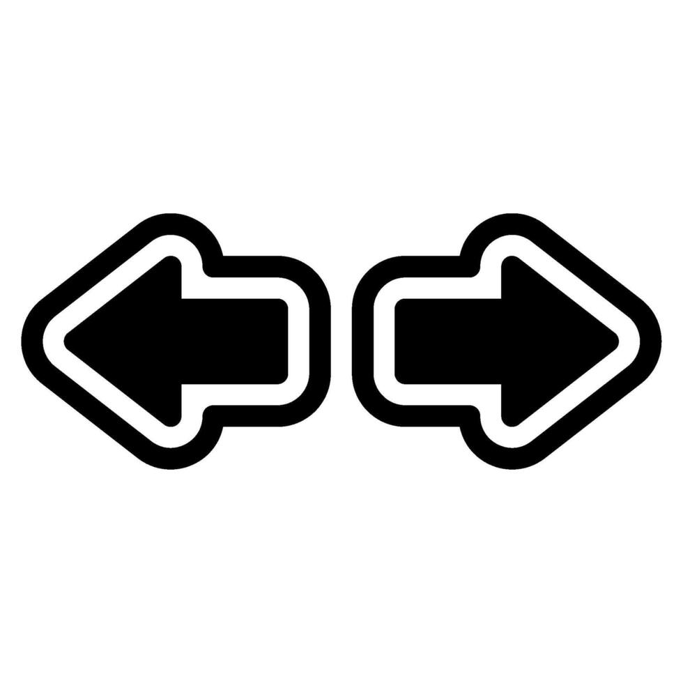 Thick arrow vector icon illustration