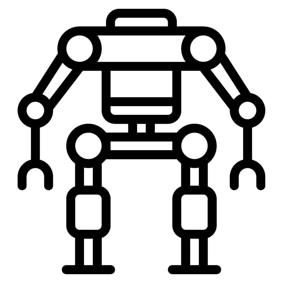 Exosuit Future things icon illustration vector