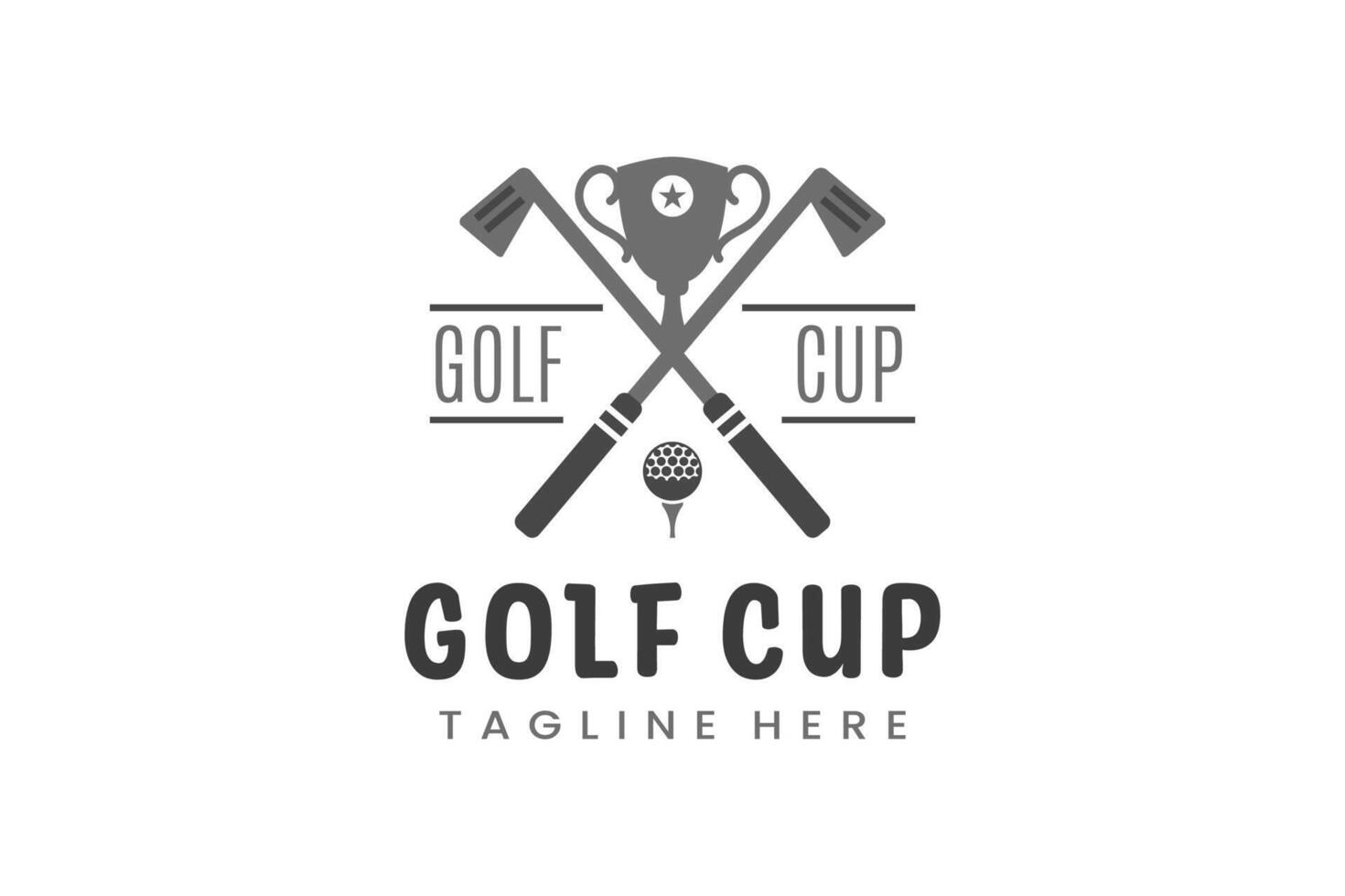 Modern Flat design Unique Golf Ball championship logo template and Minimalist Golfing Logo Concept vector