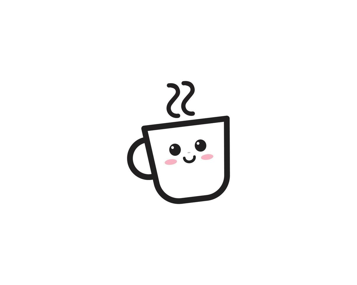 Cup cute icon design vector