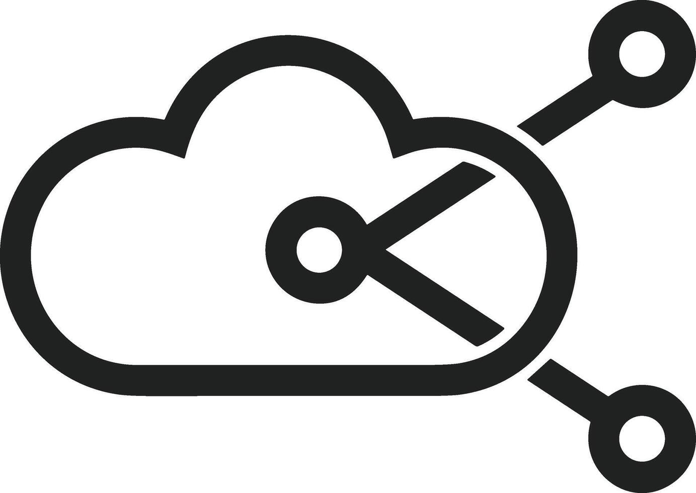 Cloud  icon symbol vector image. Illustration of the hosting storage design image