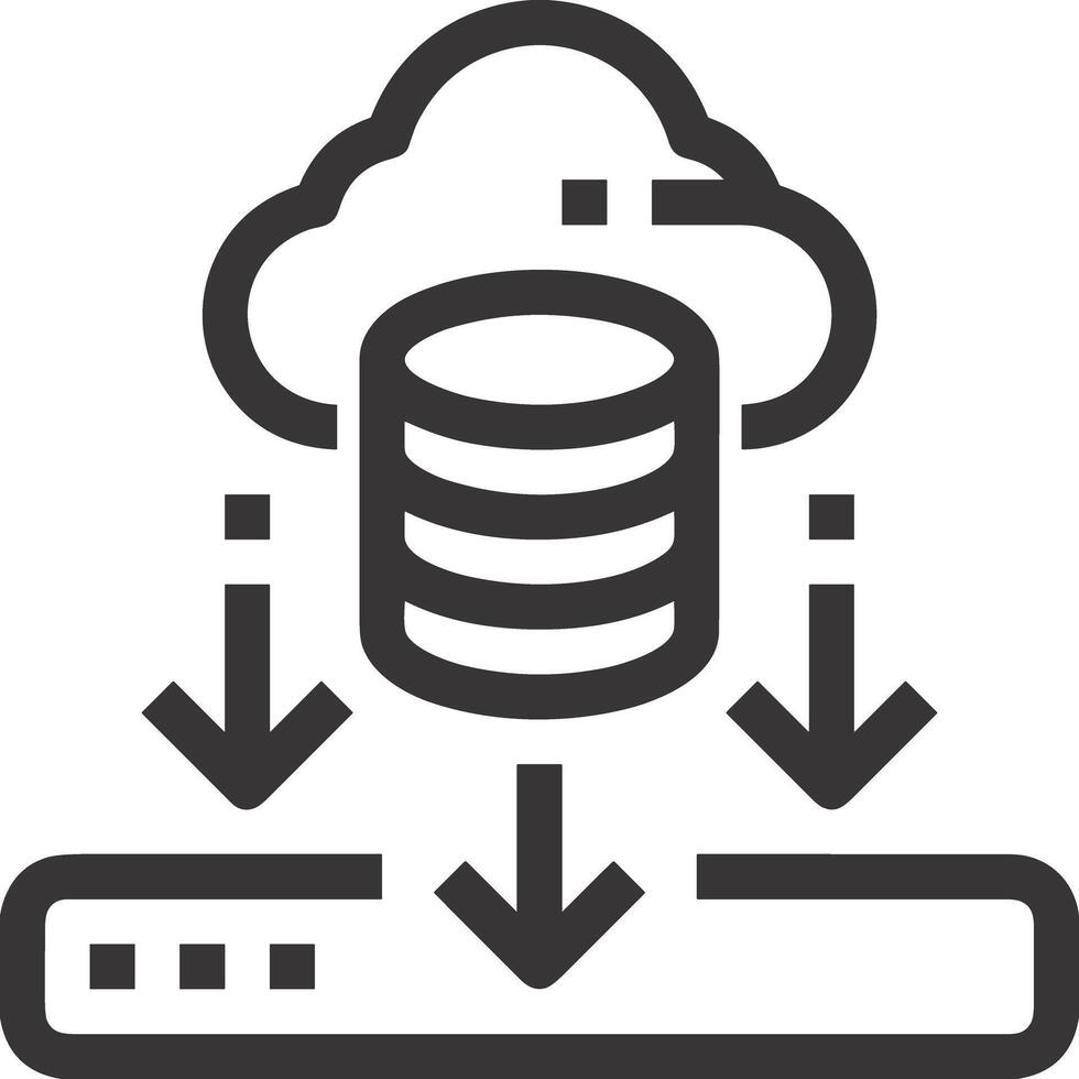 Cloud  icon symbol vector image. Illustration of the hosting storage design image