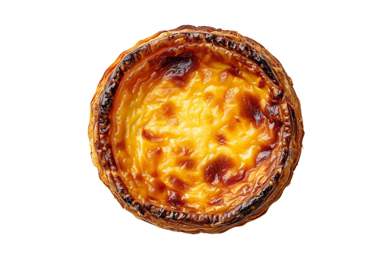 ai gerado Careca Visão do uma pastel de nata isolado em transparente fundo, png