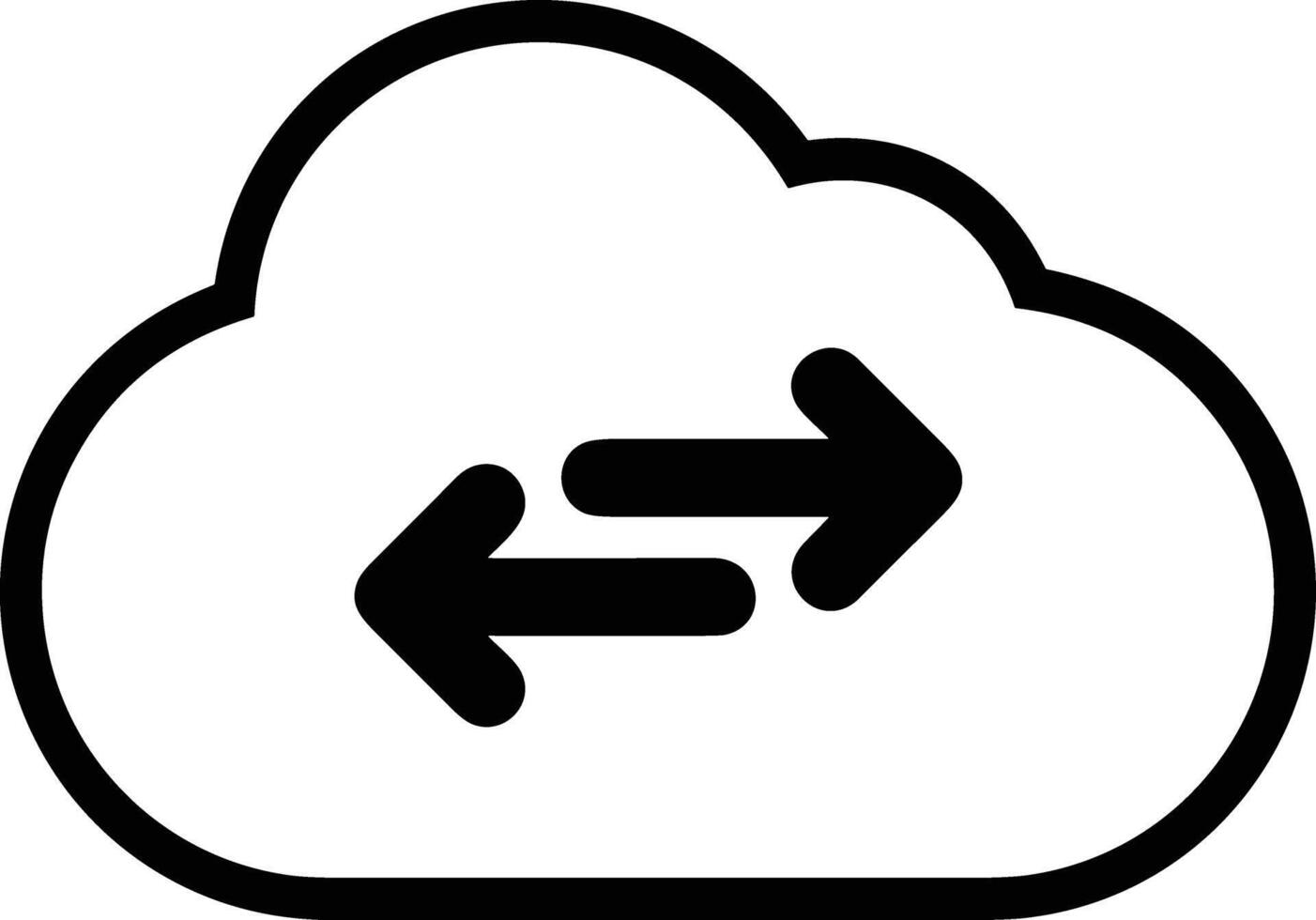 Cloud  icon symbol vector image. Illustration of the hosting storage design image