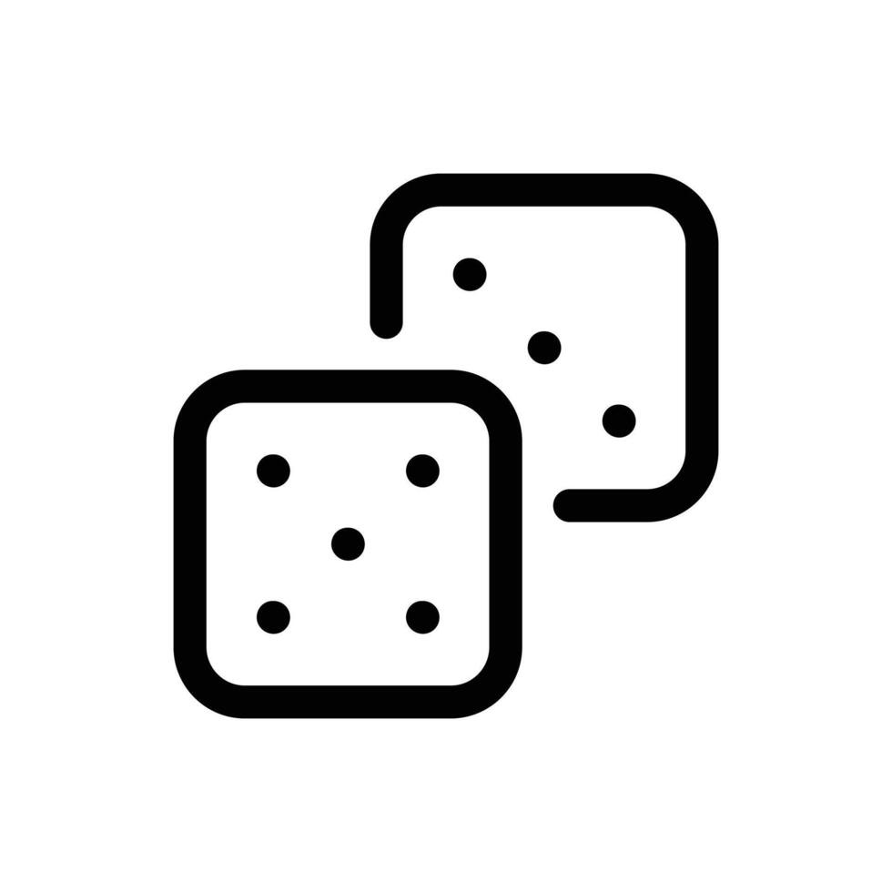 Simple Dice line icon isolated on a white background vector