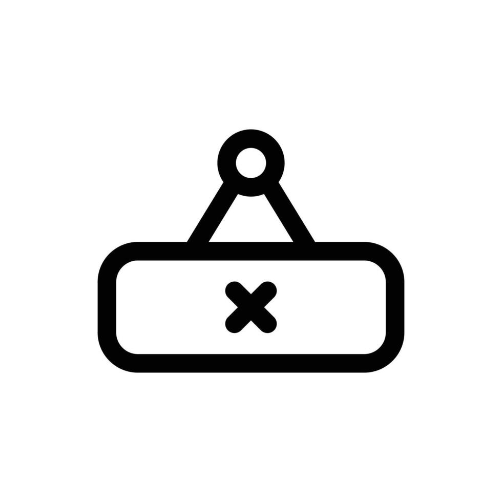 Simple Closed line icon isolated on a white background vector
