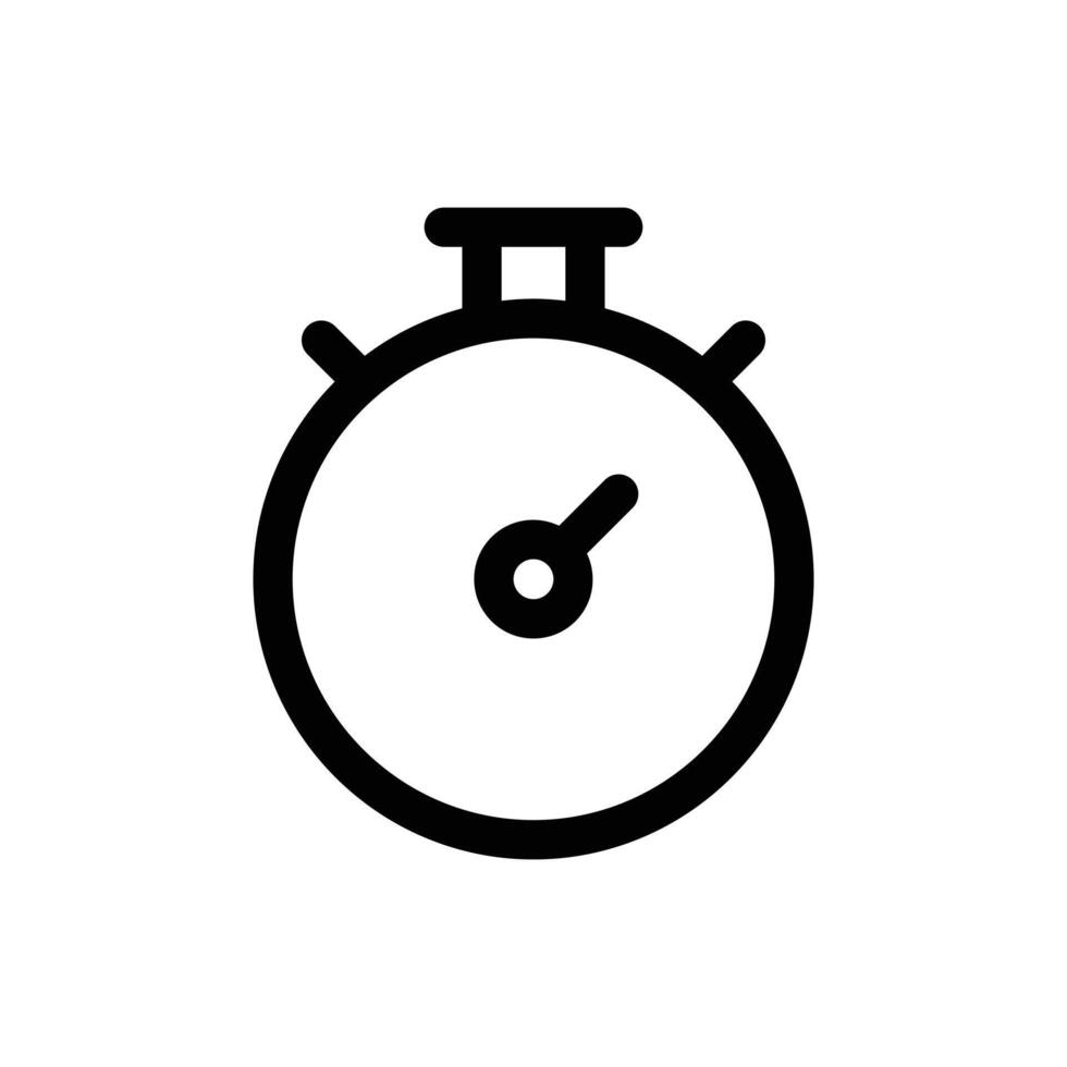 Simple Stopwatch line icon isolated on a white background vector