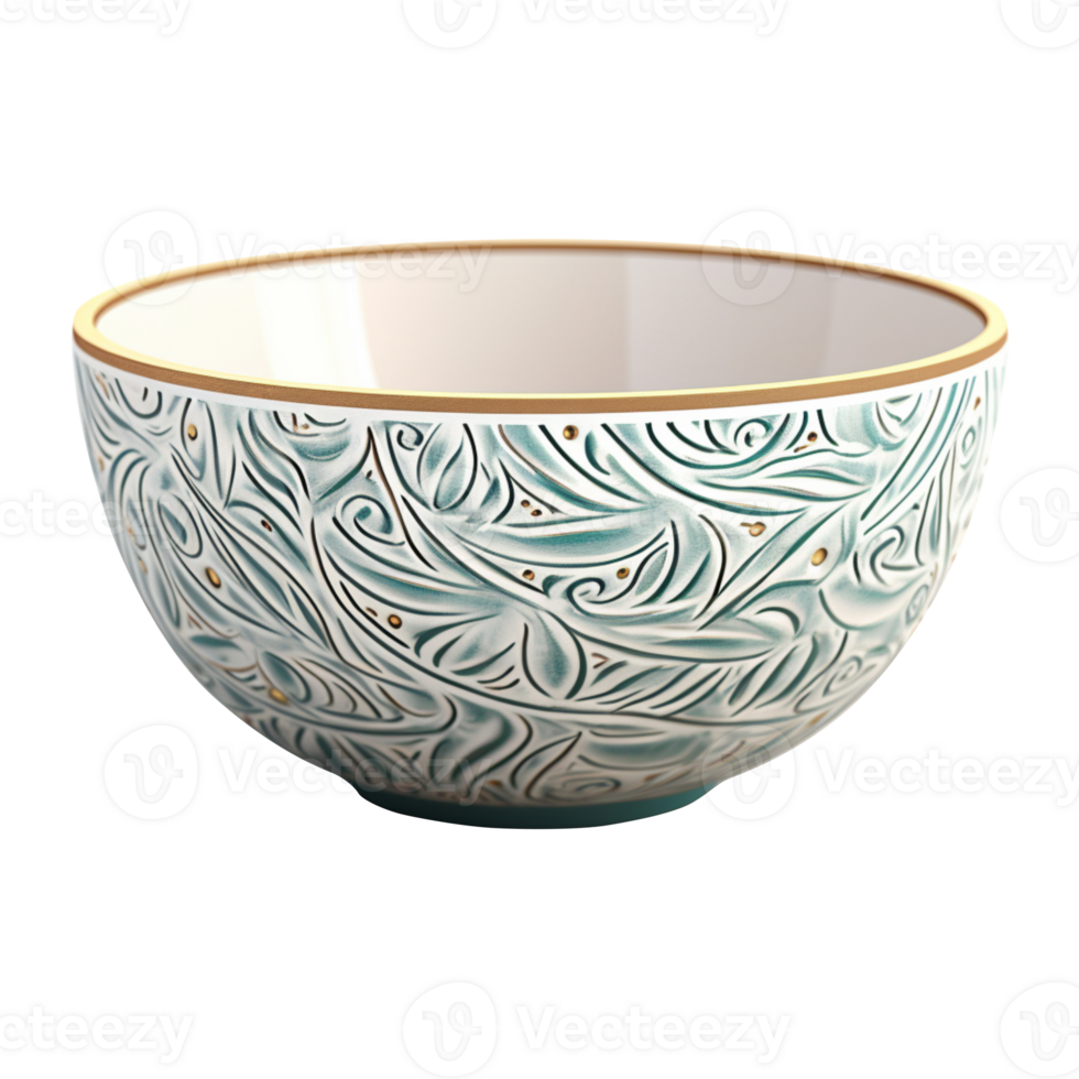 AI generated Ceramic bowl isolated on transparent background png