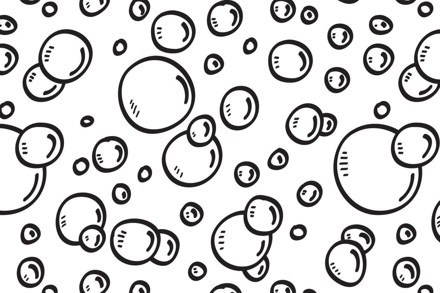 Vector isolated doodle soap bubble cartoon, hand drawn style