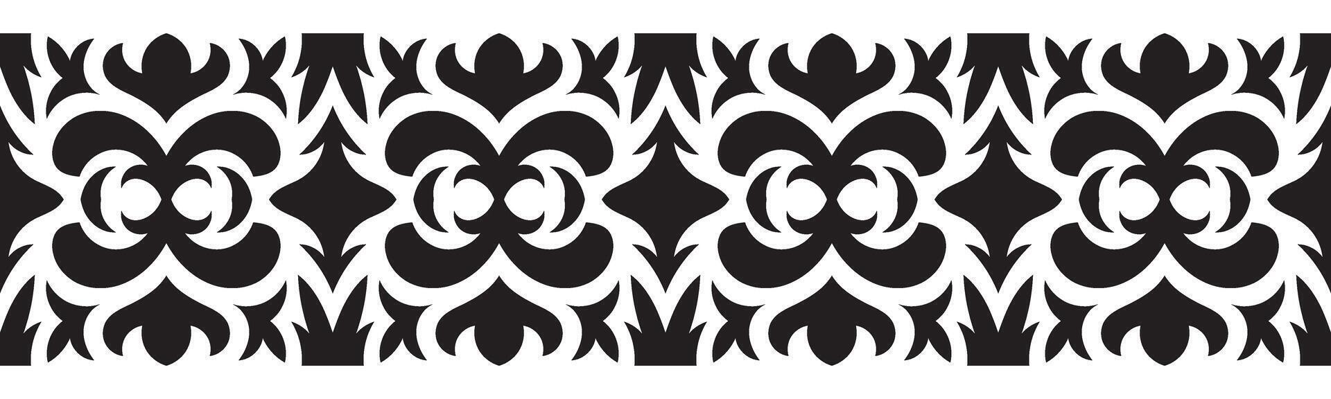 Ethnic seamless border pattern. Ornament vector illustration. Classic ornate element. Baroque floral vintage style. Decorative border design for frame, textile, fabric, clothing, carpet, curtain, rug.