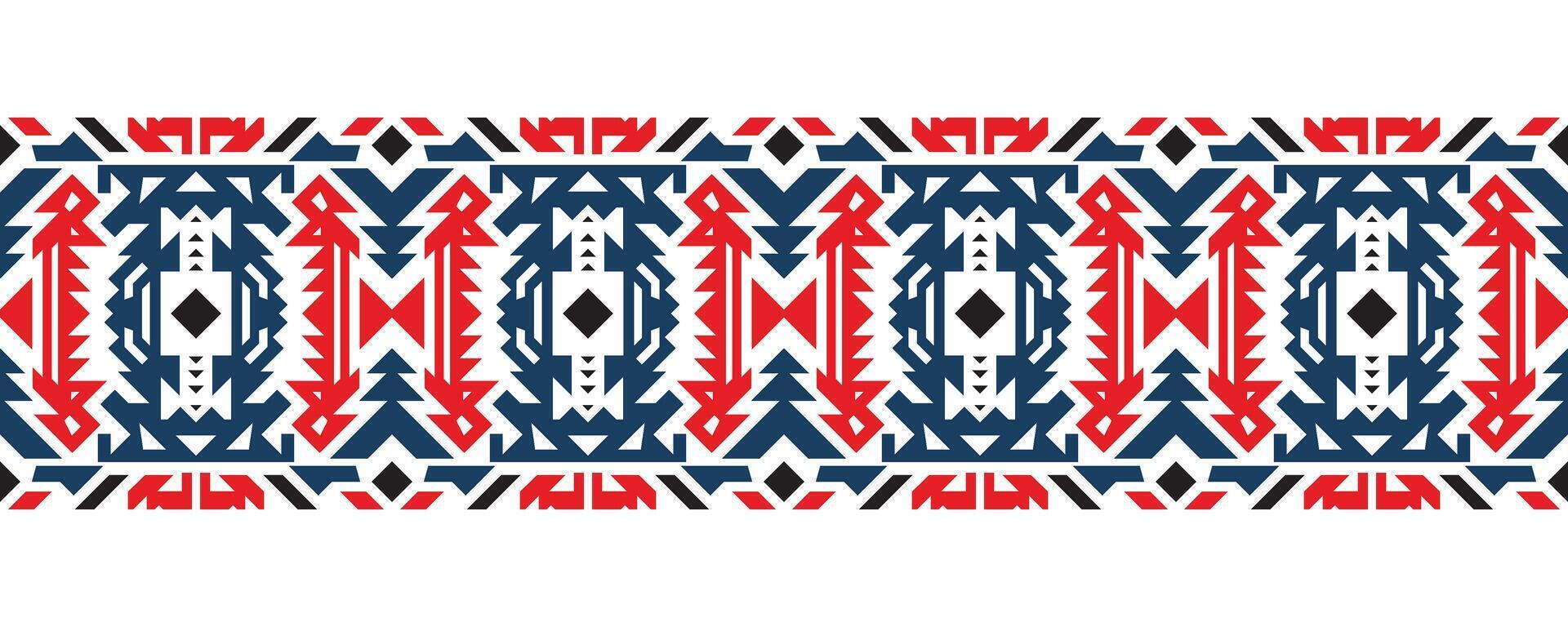 Ethnic border ornament. Geometric ethnic oriental seamless pattern. Stripe vector illustration. Native American Mexican African Indian tribal style. Design border, textile, fabric, clothing, carpet.