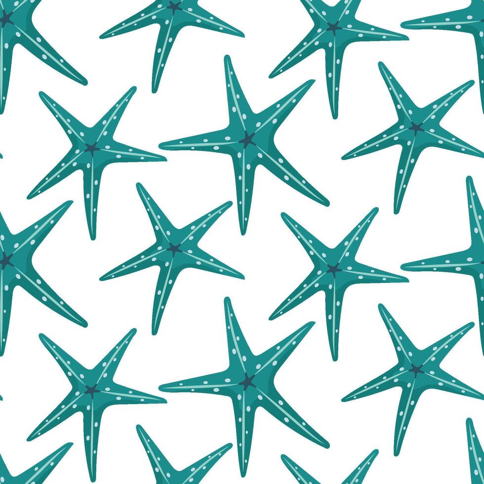 seamless pattern with starfish. Summer background, wrapping paper vector