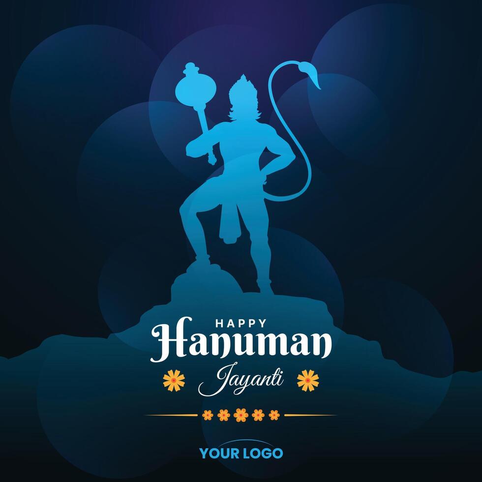 contento Hanuman Jayanti festival, celebracion de el nacimiento de señor hanuman, saludo tarjeta enviar vector