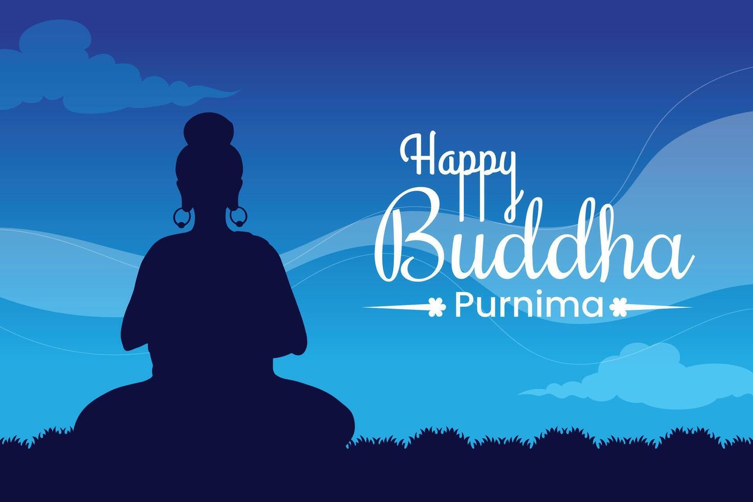 Buda jayanti, Buda purnima, y Buda día, vesak celebracion saludo vector
