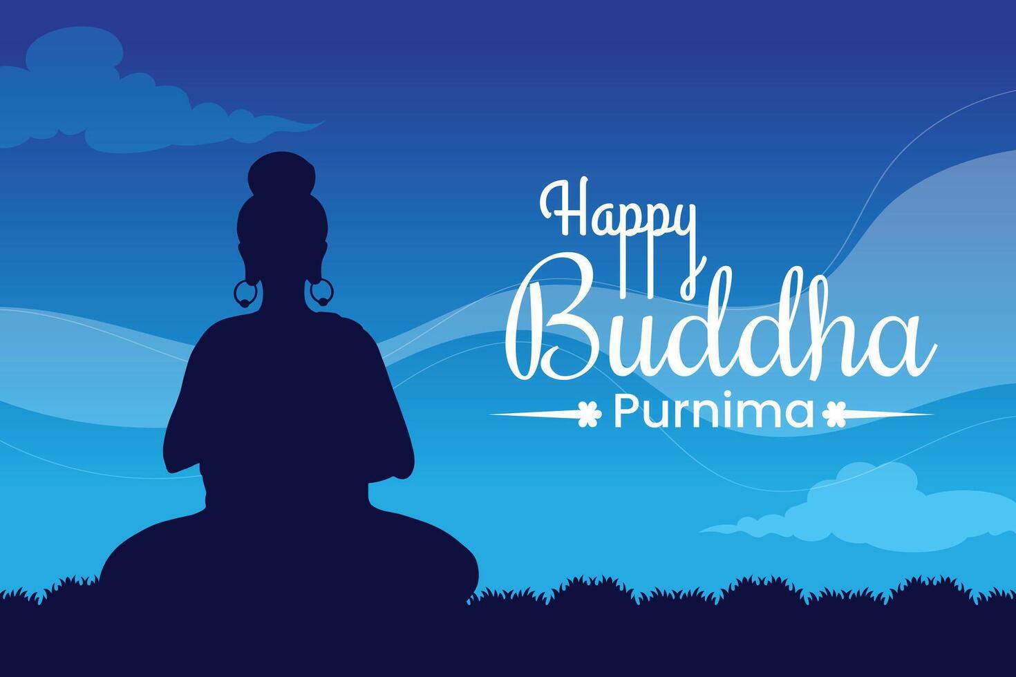 Buddha Jayanti, Buddha Purnima, and Buddha Day, vesak celebration greeting vector
