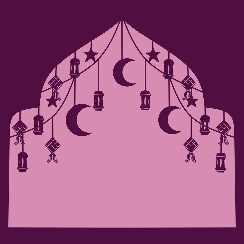 mosque silhouette set vector Ramadhan kareem