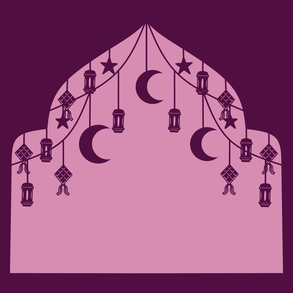 mosque silhouette set vector Ramadhan kareem