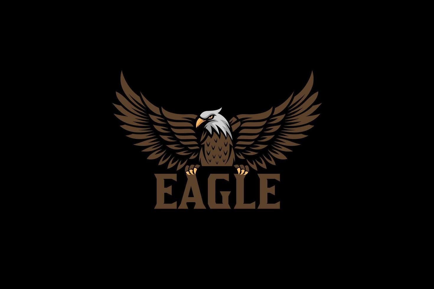 Eagle fly mascot vector logo design with modern illustration for animal identity team symbol