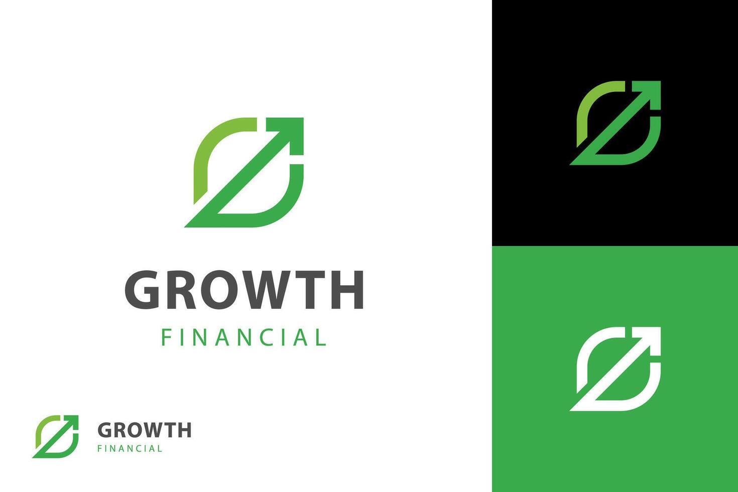 financiero crecimiento arriba logo icono diseño con hoja y flecha conjunto para economía, Finanzas elemento símbolo vector