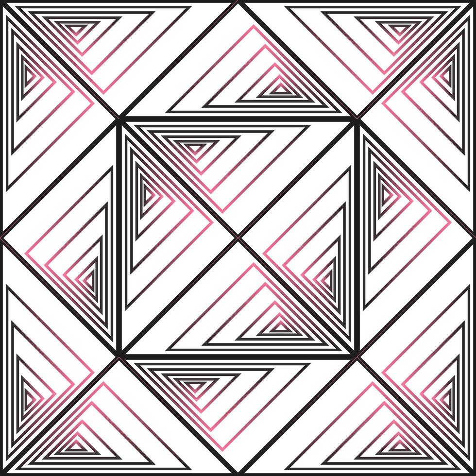 sin costura gráfico vector modelo consistente de rosado y negro triangulos con degradado