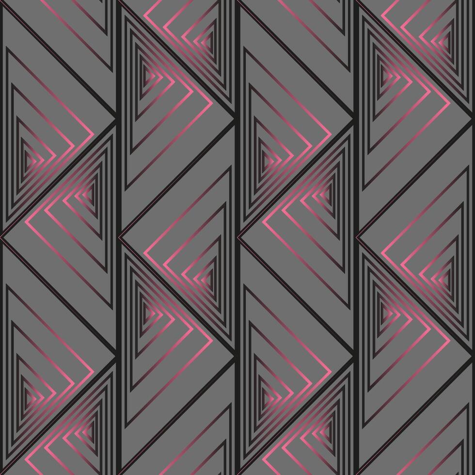 sin costura gráfico vector modelo consistente de rosado y negro triangulos con degradado