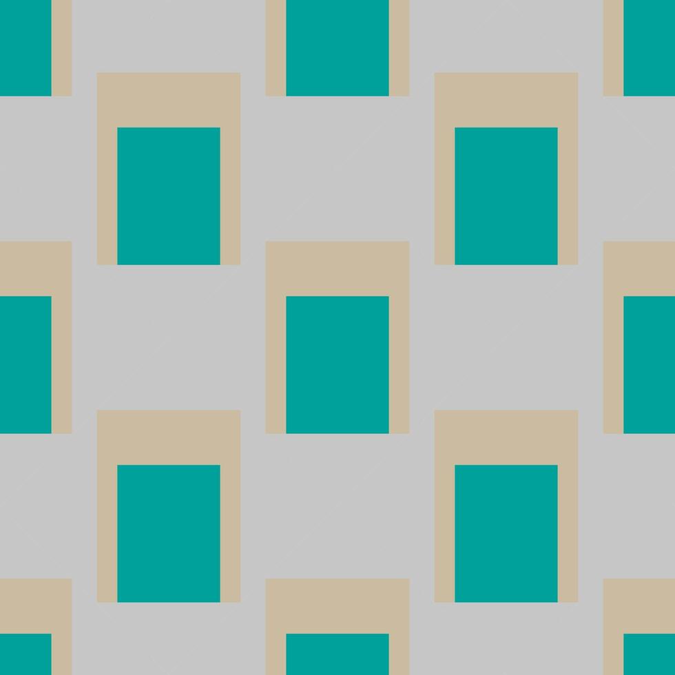 Seamless graphic geometric vector pattern consisting of squares and diamonds with contrasting colors