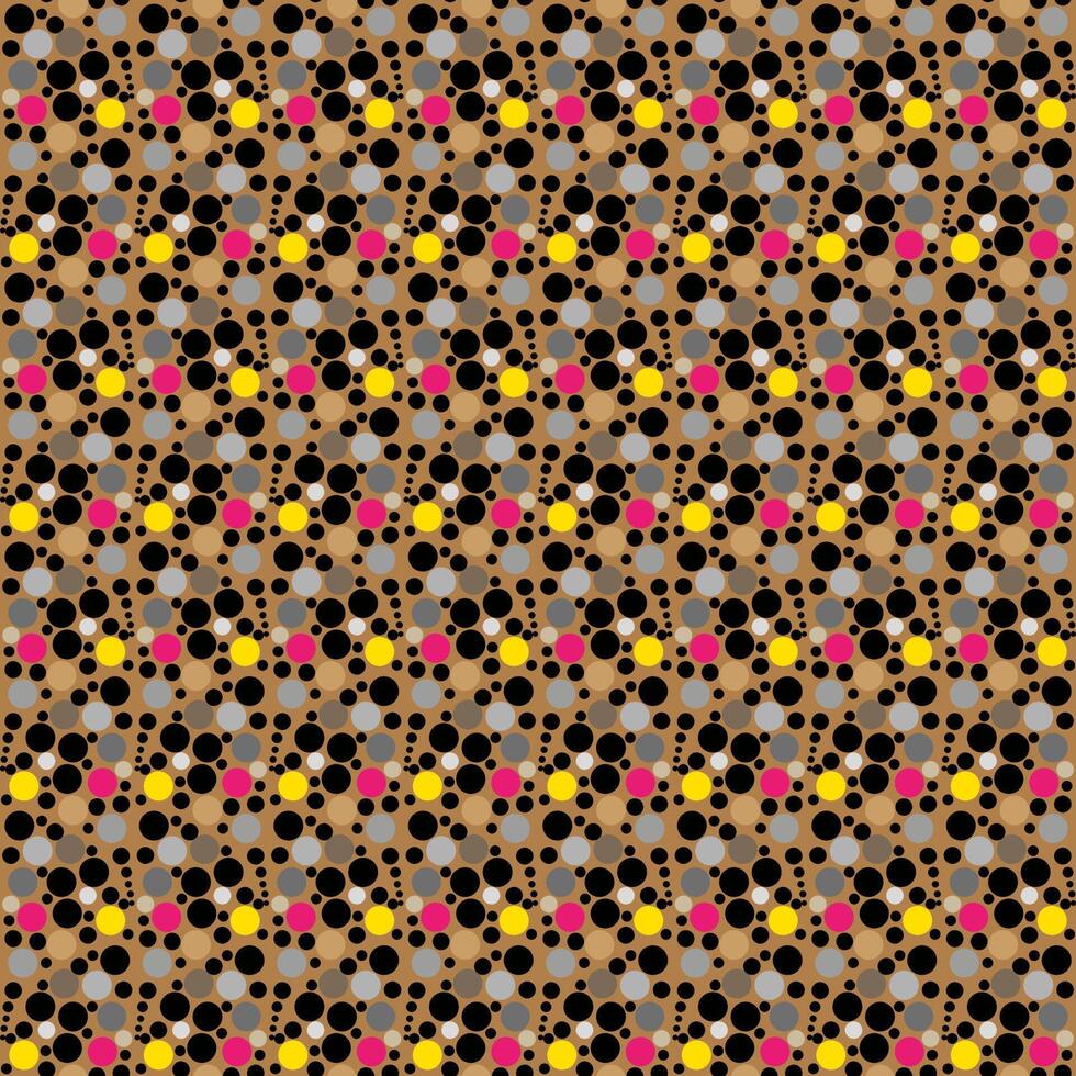 Seamless graphic vector pattern consisting of multi-colored circles in art deco style