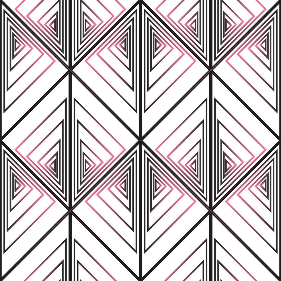 sin costura gráfico vector modelo consistente de rosado y negro triangulos con degradado